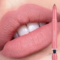 velvet matte lipstick nude lip liner pencil waterproof non stick cup long lasting lip cosmetic women makeup beauty lip gloss new