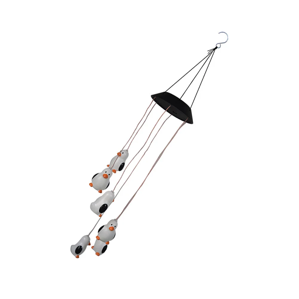 

Chime Wind Solar Outdoor Penguin Garden Hanging Lights Lamp Unique Windchimes Clearance Bell Power Powered Decorative Wall