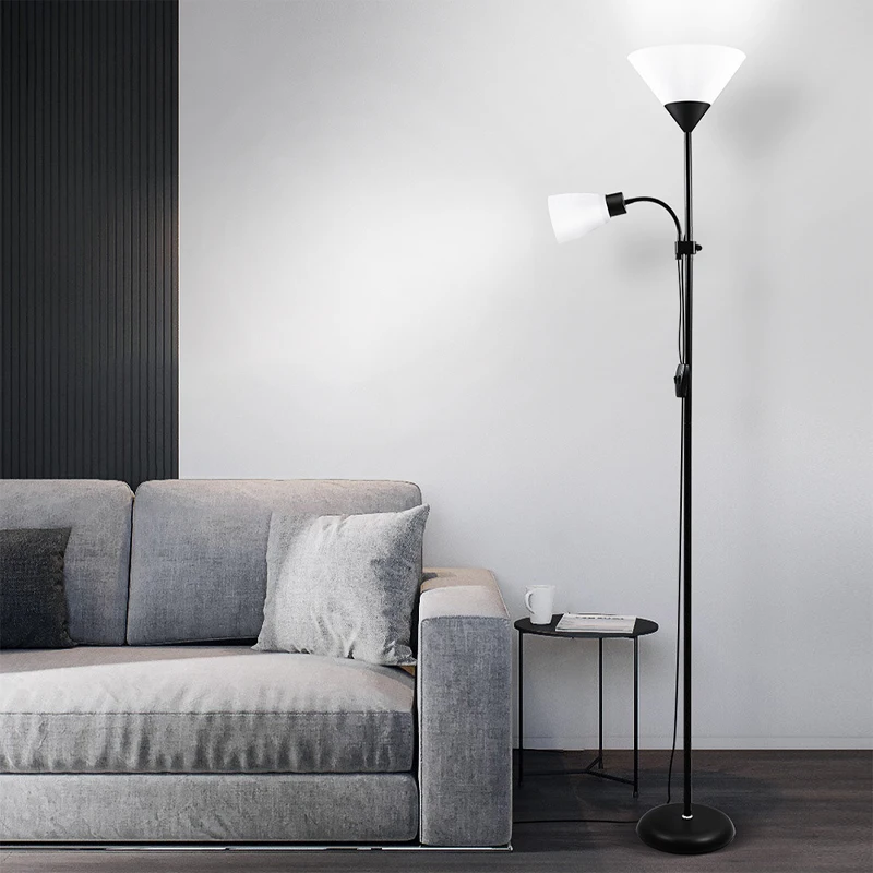 

Modern led minimalist living room hotel bedroom floor lamp e27 standing lamp seat lamp American office eye protection lamps
