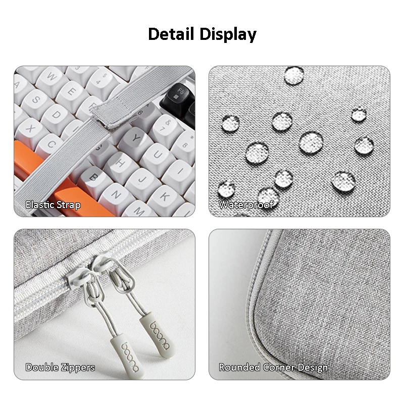Фото BOONA Hard Shell механический органайзер для клавиатуры защитная сумка для 82 98 108-клавишная клавиатура сотовый телефон мышь для хранения №4