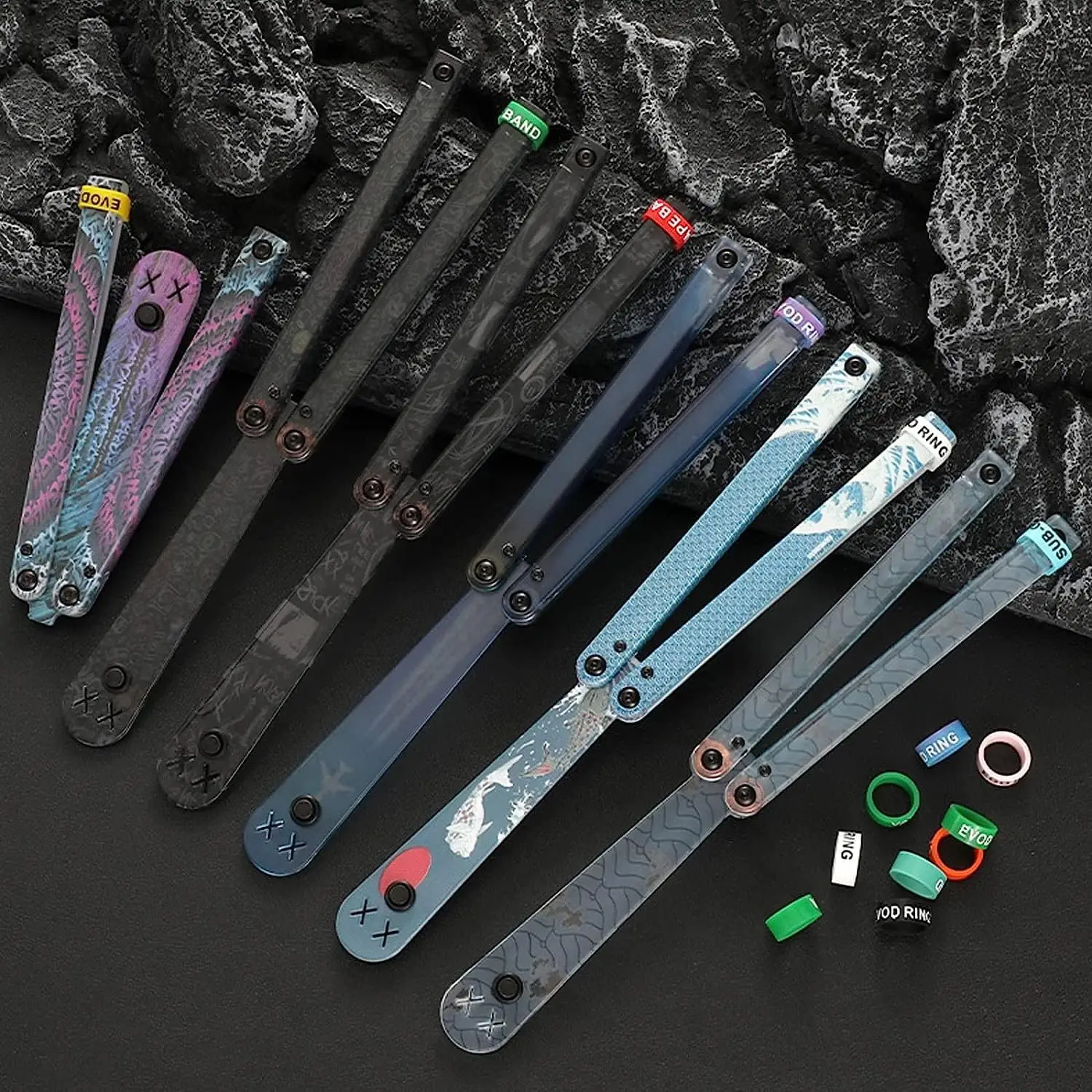 Фото Тренировочный складной нож Balisong для тренировок, тренажер для улицы, Tanto Pocket, без острых инструментов EDC, игрушечный нож, уличные инструменты №3