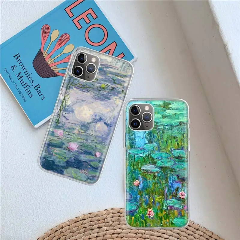 Чехол для телефона Claude Monet Garden Lotus Bridge для Apple iPhone 14 Pro Max 12 13 Mini 11 SE 2020 X XS XR 8 7 6 6S Plus 5 5S Cover S on.
