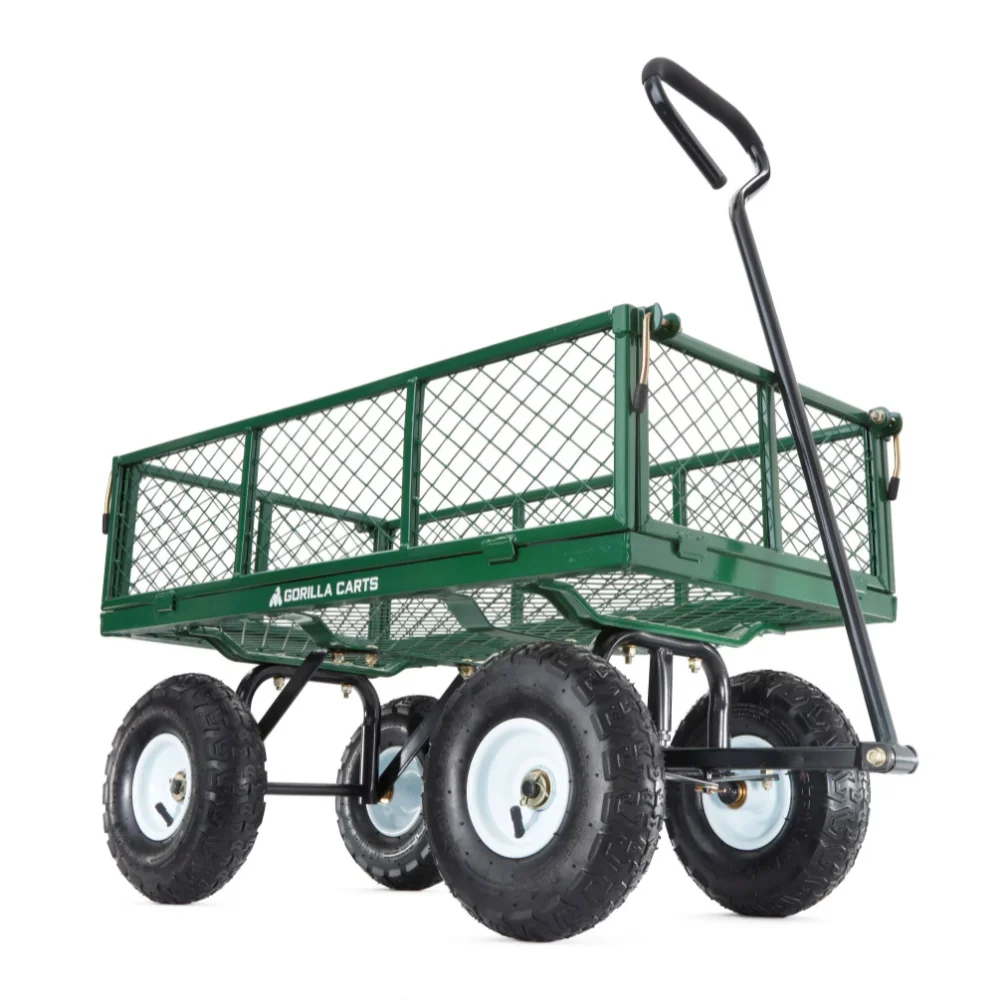 GOR400 400-lb. Steel Mesh Garden Cart with 10" Tires