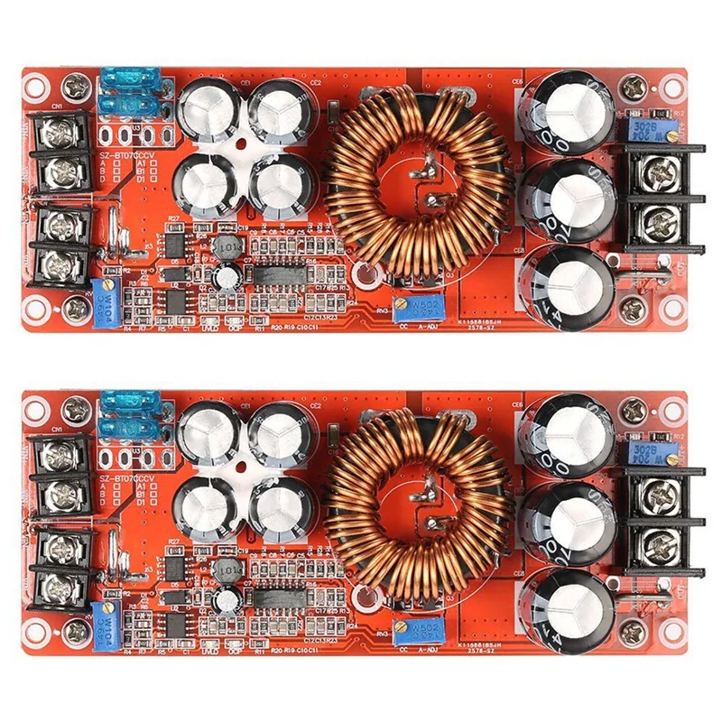 

2X 1200W High Power DC-DC Converter Boost Step-Up Power Supply Module 20A IN 8-60V OUT 12-80V Adjustable