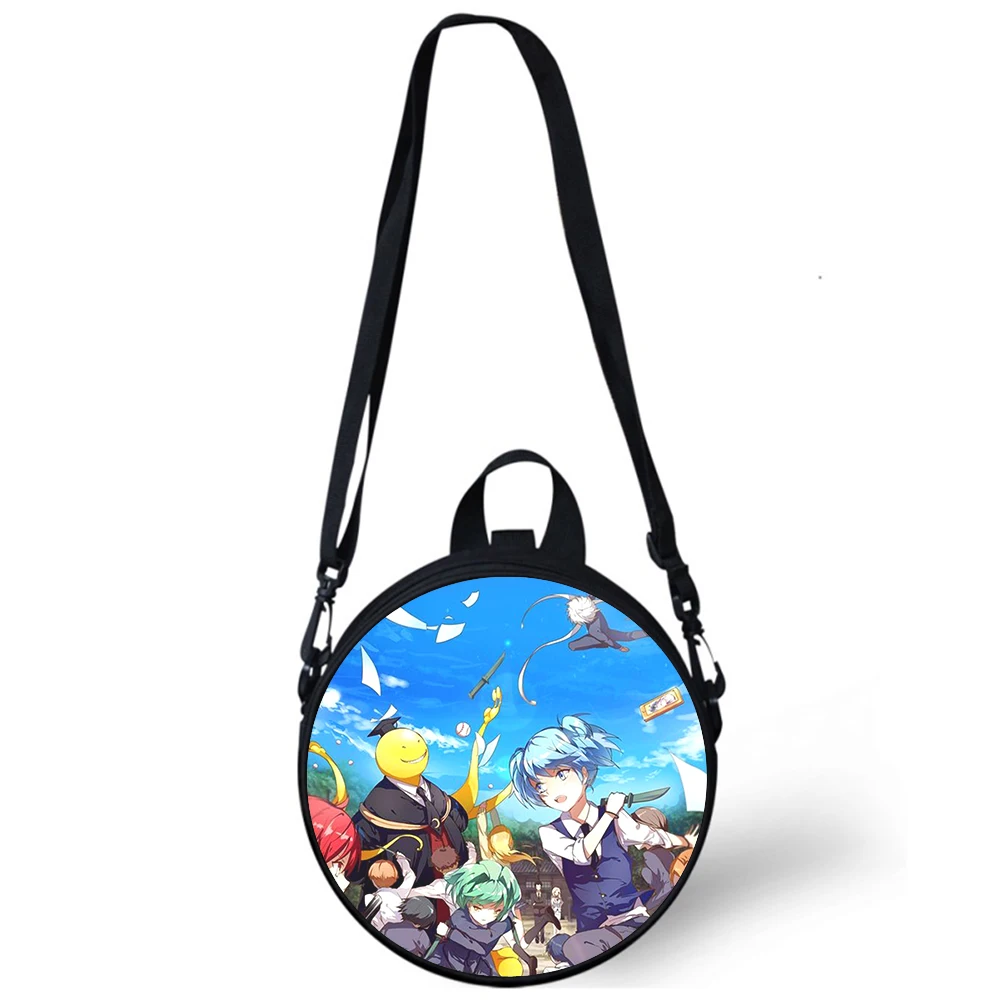 Assassination Classroom Child kindergarten Bag 3D Print Crossbody Shoulder Bags For School Women Mini Round Bagpacks Rugtas Bag