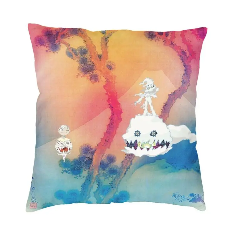 

Kanye West, детская декоративная подушка с призраками, искусственная 3D-печать, наволочка для дивана, стула, постельное белье, наволочка, двусторо...