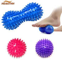 3pcs hedgehog massage balls sports fitness massage ball back shoulder legs arms feet muscle relaxation fasciitis plantar balls