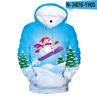 snowman hoody sweatshirt 3d cute christmas harajuku kpop kids hoodies gift boy girl casual cool christmas tops christmas coat