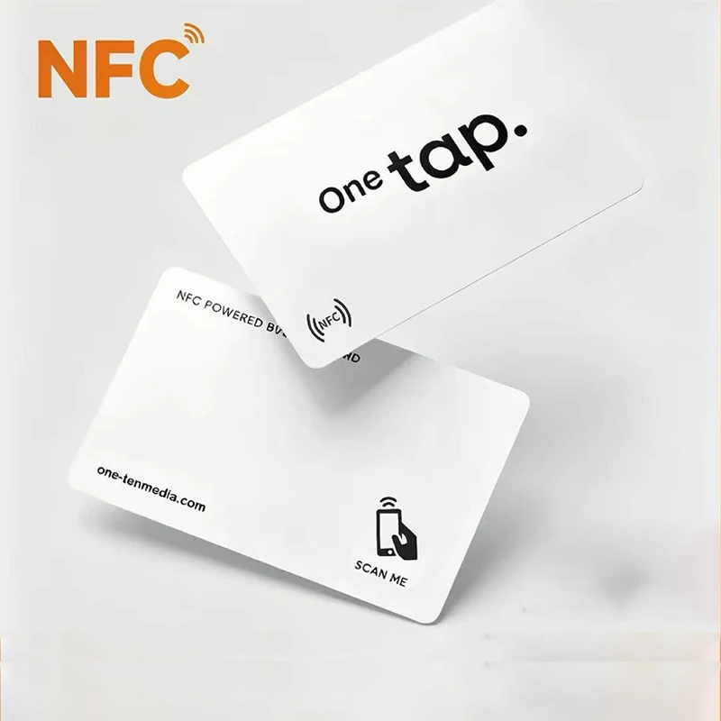 Фото Персонализированная NFC-визитка, 1 матовая карта, персонализированная пластиковая карта, изготовление визиток на заказ. Деловое использование №1