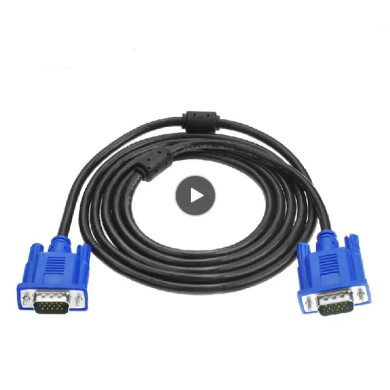 

Computer Cable Anti-corrosion Wide Range Of Applications Vga3+5 Black Line Blue Head Computer Hdcable Vga Cable Cable Durable