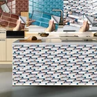 Мраморные наклейки для плитки, самоклеящиеся настенные наклейки, маслостойкие и водонепроницаемые, для ванной, кухни, мебели, украшения, 3D обои