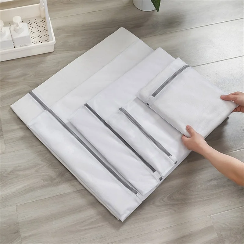 

Сетчатый мешок для стирки из полиэстера, мешки для стирки белья, крупная тонкая женская сумка для стирки в стиральной машине, Сетчатая Сумка...