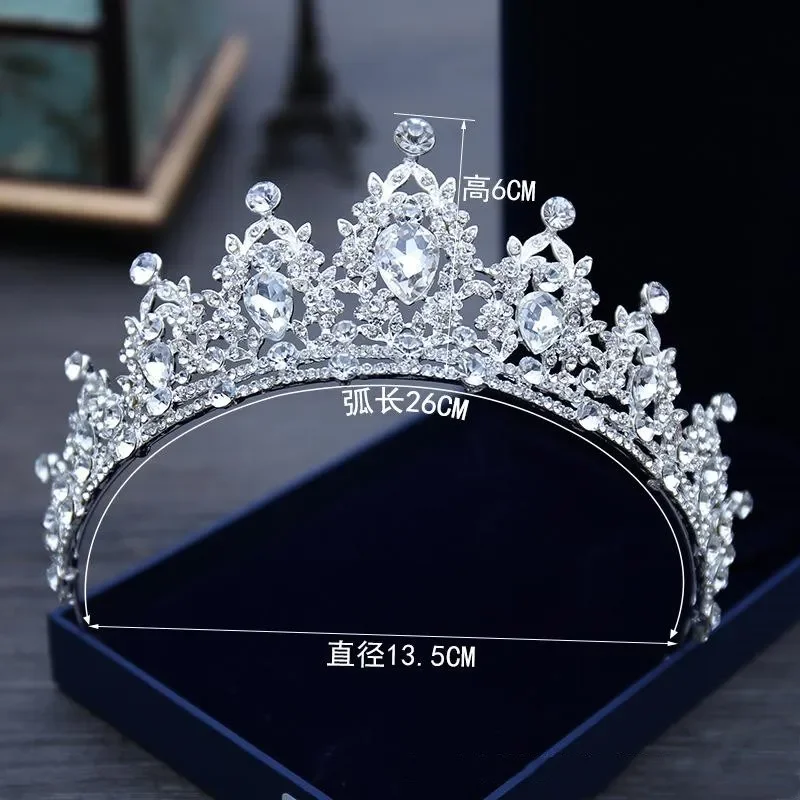 

Sparkling Bling Crystal Headpieces Rhinestone Adorned Bridal Crown New Design Bride's Top Sale Head Tiaras Accessories