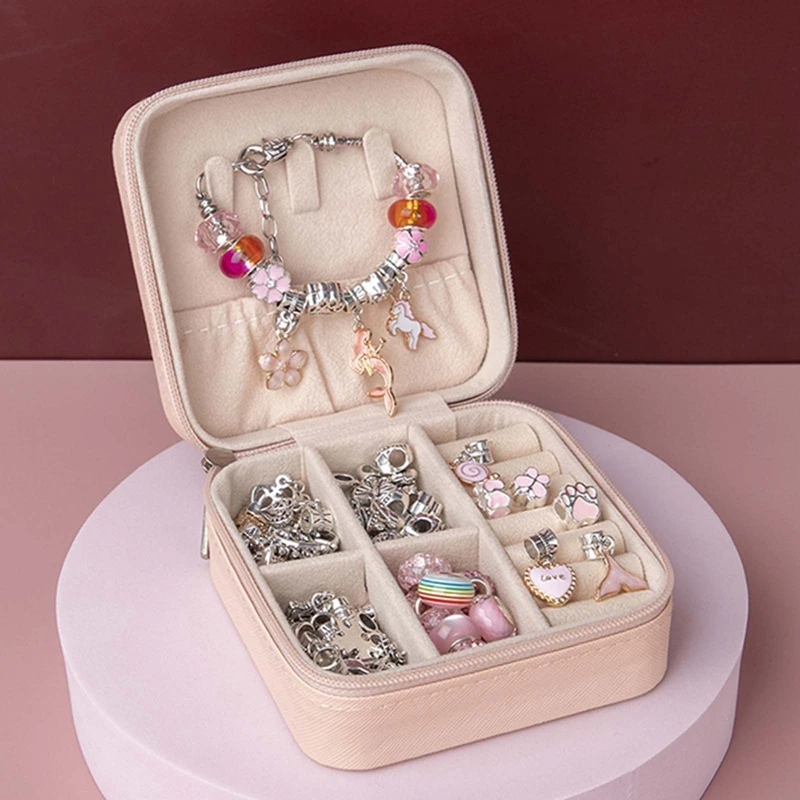 DIY Beaded Bracelet Set With Storage Box Christmas Gift Acrylic Large Hole Beads Girls Bracelet Handmade Diy Jewelry Making Kit