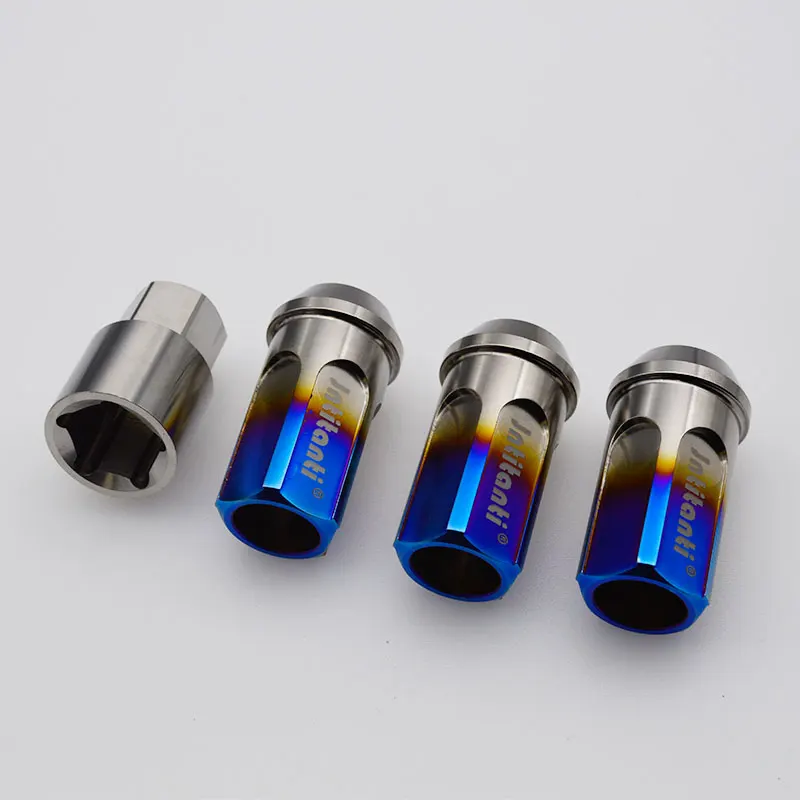 Jntitanti Gr.5 титановые противоугонные гайки для колес gr5 с титановым ключом M14*1 5*27/35/45