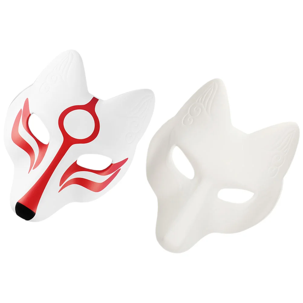 

2 Pcs Halloween Costumes Adults Fox Mask Delicate Party Face Japanese Foxes Apparel Masquerade Carnival Accessories Child