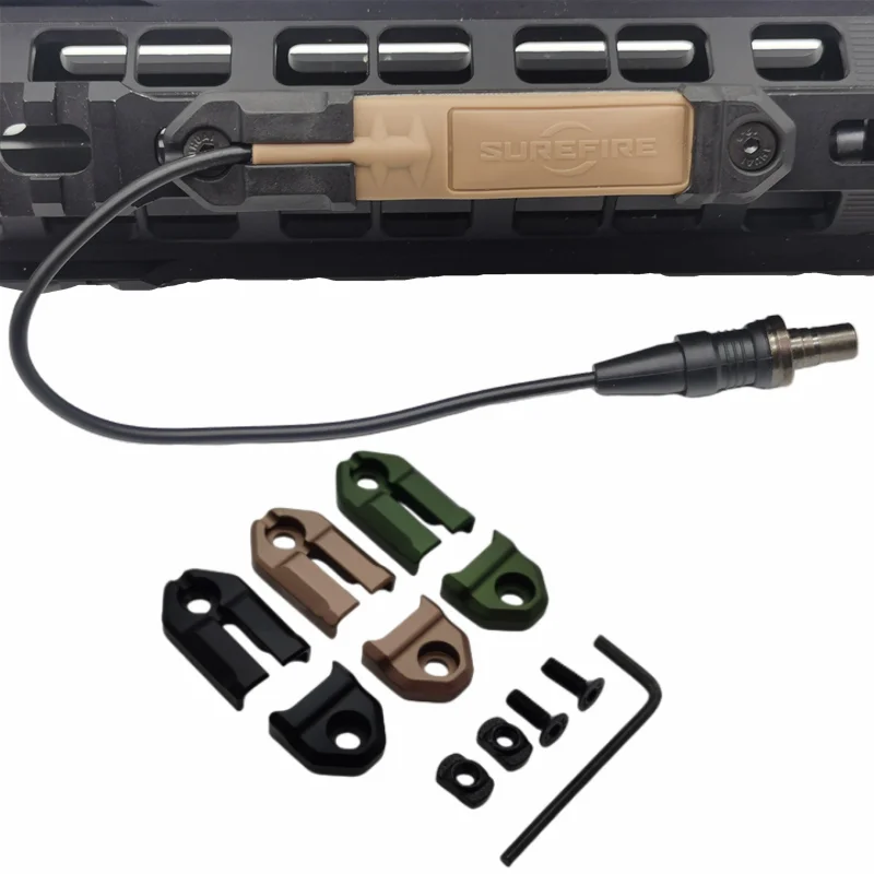 Тактическая фонарик с рельсовым креплением для M600 M300 серии Scount Flashlight ST07 лента с дистанционным управлением нажимная Подушка переключатель аксессуары