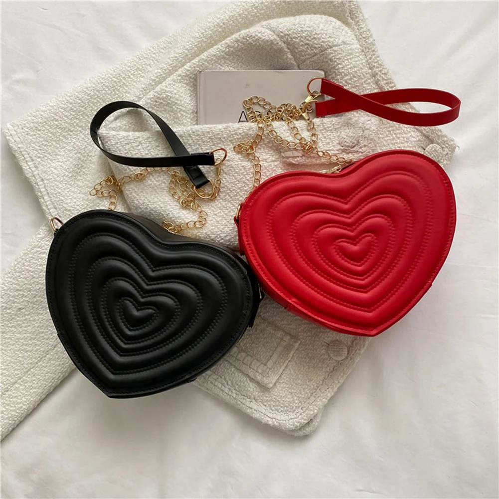 

Fashion Love Heart Mini Shoulder Bags Women Leather Rhombic Purses Handbag for Women Birthday Holiday Party Gifts