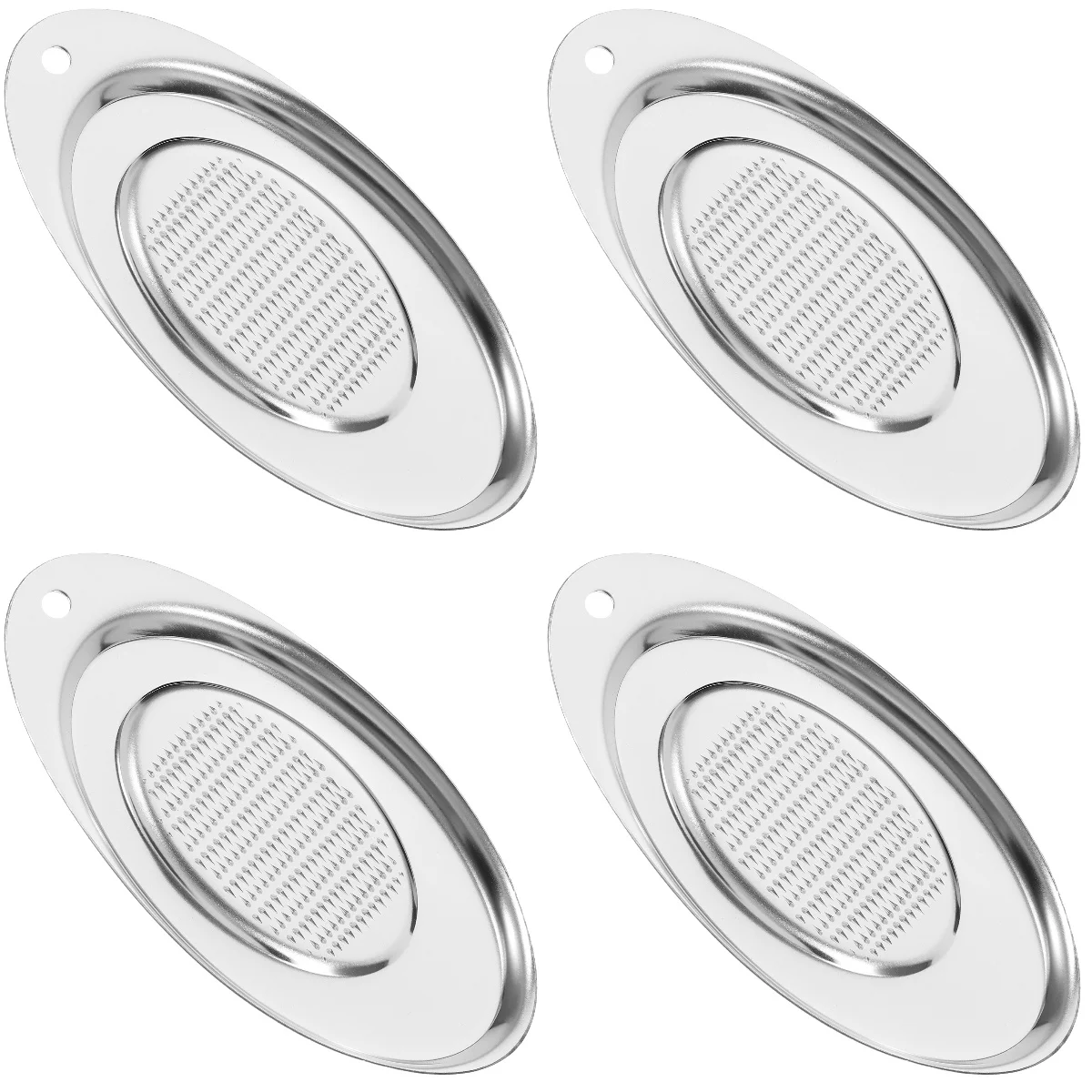 

4x Reusable Small Kitchen Ginger Grater Wear-resistant Ginger Grater Metal Reusable Grater for Hotel Restaurant