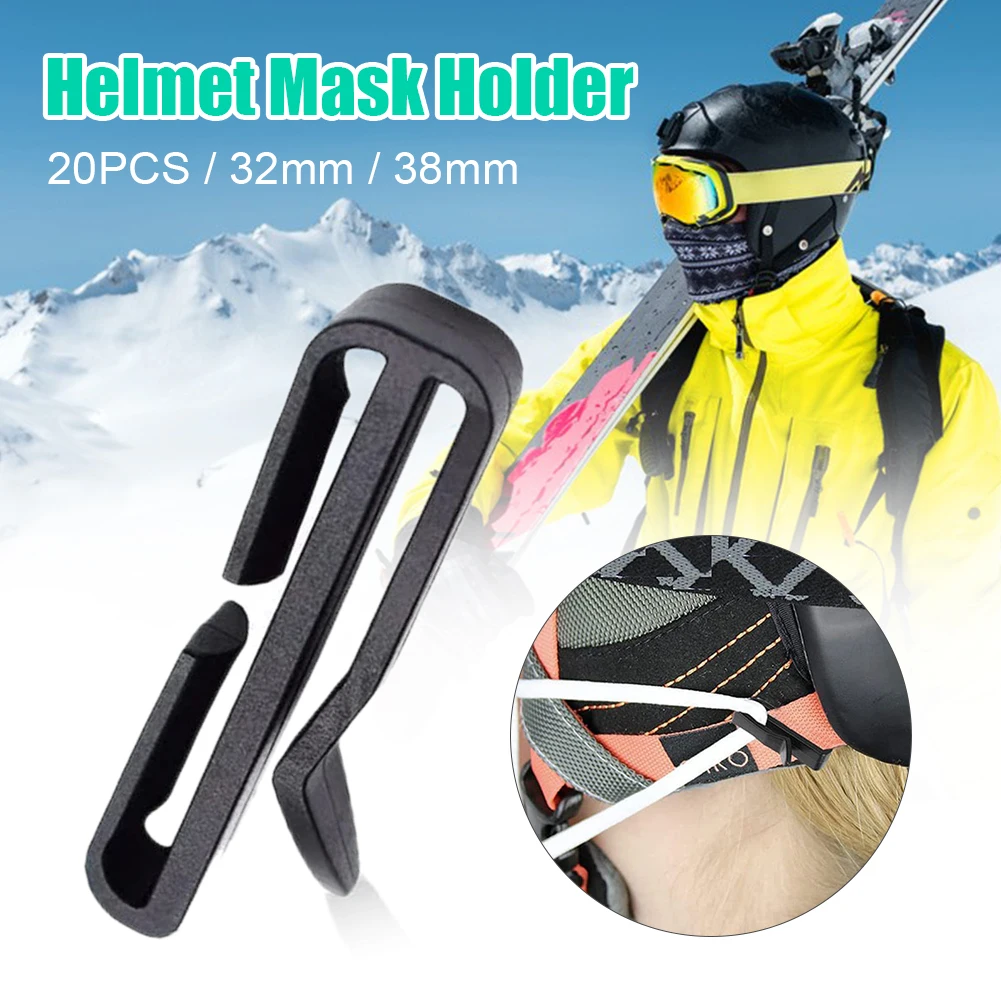 

20pcs Ski Motorcycle Helmet Mask Holder Multipurpose Mask Clip Easy Mounting For Outdoor Cycling Helmet Mask Fixing Clip