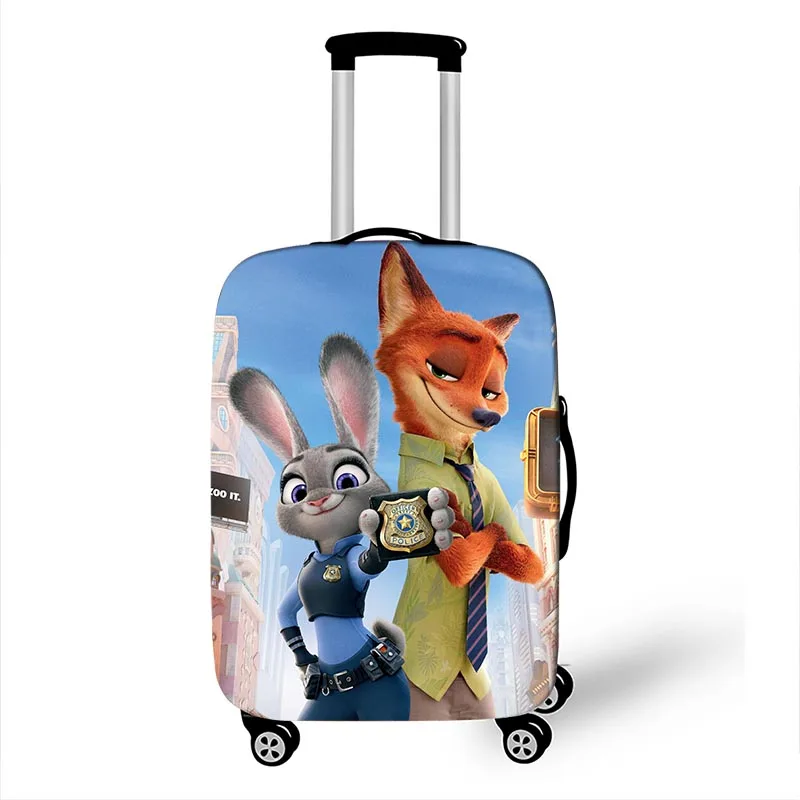 Fashion Disney Zootopia Judy Nick Luggage Cover Elastic Suitcase Protective Cover For Travel Bag Anti-Dust Protective Cover