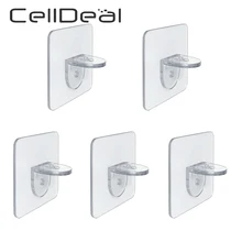 5/10/20/50/100Pcs Adhesive Shelf Support Pegs Drill Free Nail Instead Holders Closet Cabinet Shelf Support Clips Wall Hangers