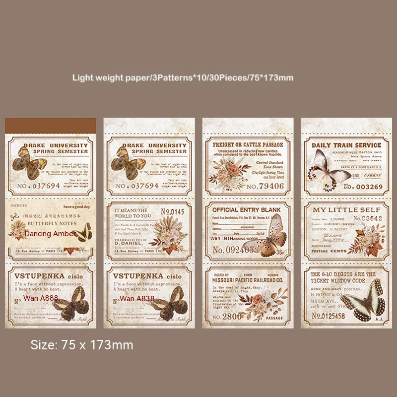 

30 шт./упаковка, бумажные блокноты для записей