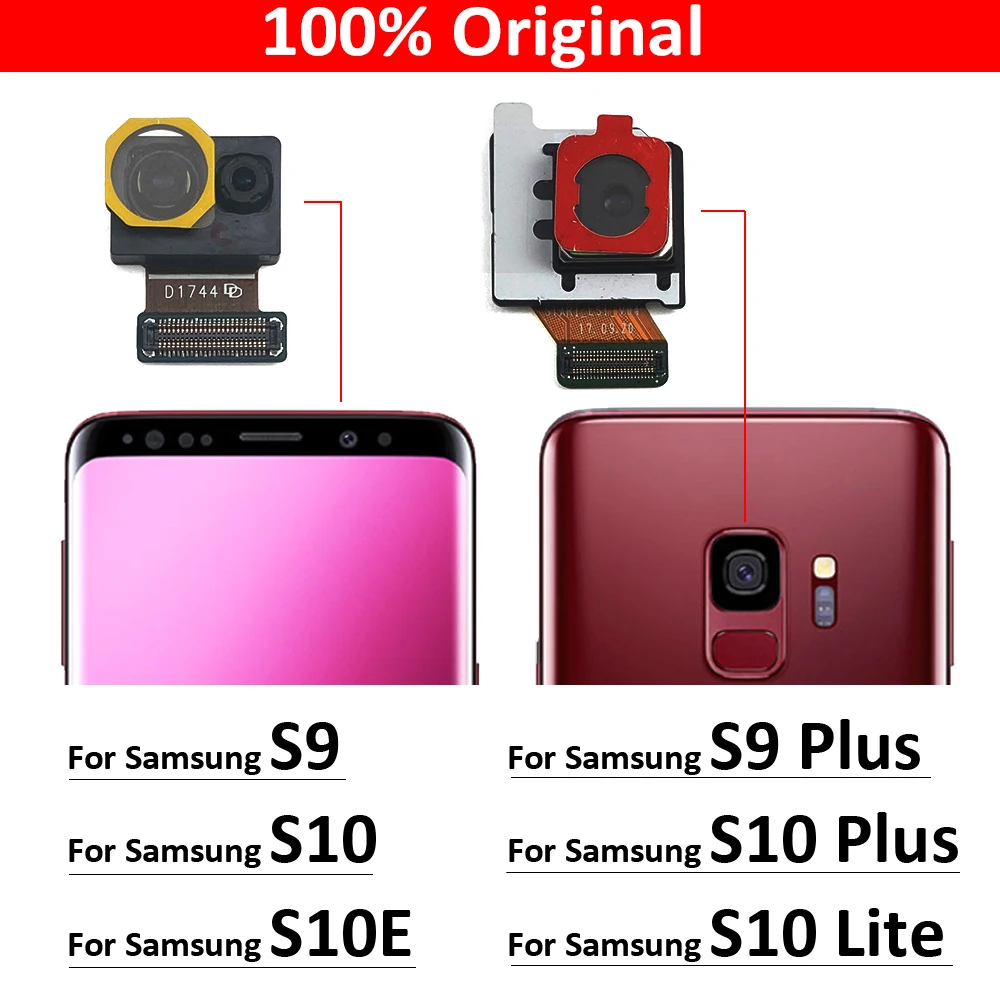 

Original For Samsung Galaxy S9 S10 Plus Lite S10E G960F G965F G960U Front Camera Flex With Back Rear Camera Module Flex Cable