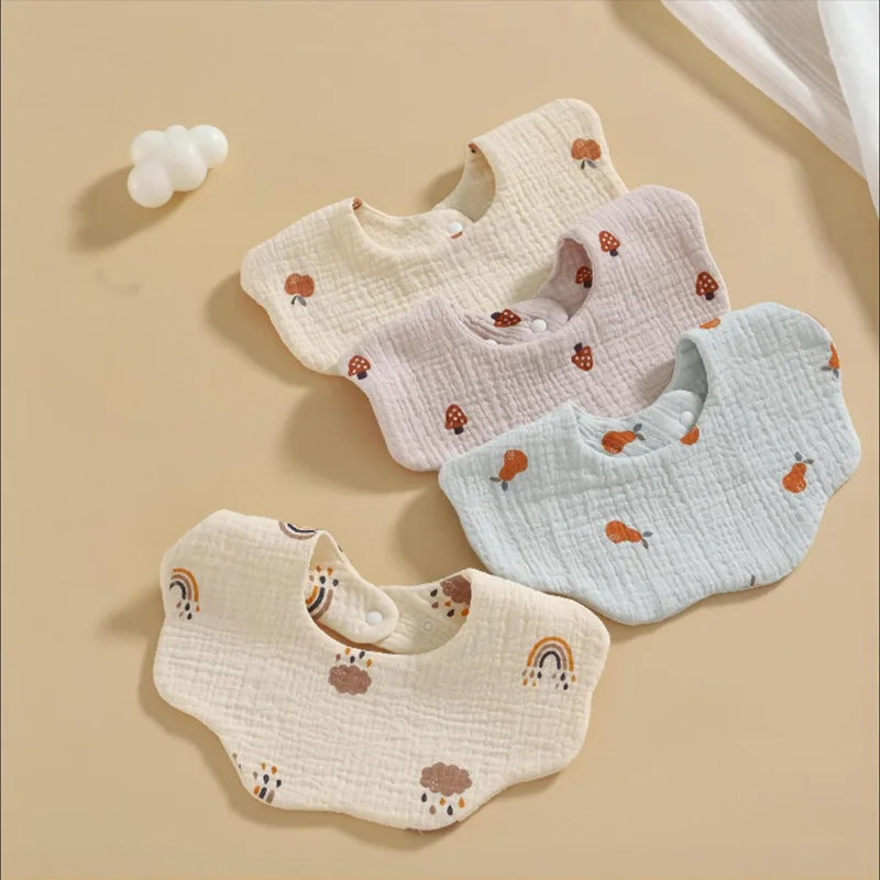 

INS Cute Print Baby Saliva Towel Burp Cloth Infant Saliva Newborn Bib 6-Layers Gauze Cotton Boy Girl Towel for Kids bavoir bébé