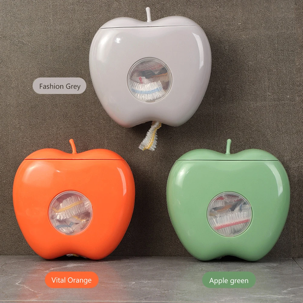 

Wall-mounted Food Cover Storage Box Dustproof Plastic Wrap Storage Container Punch Free Large Capacity for Kitchen Organizer