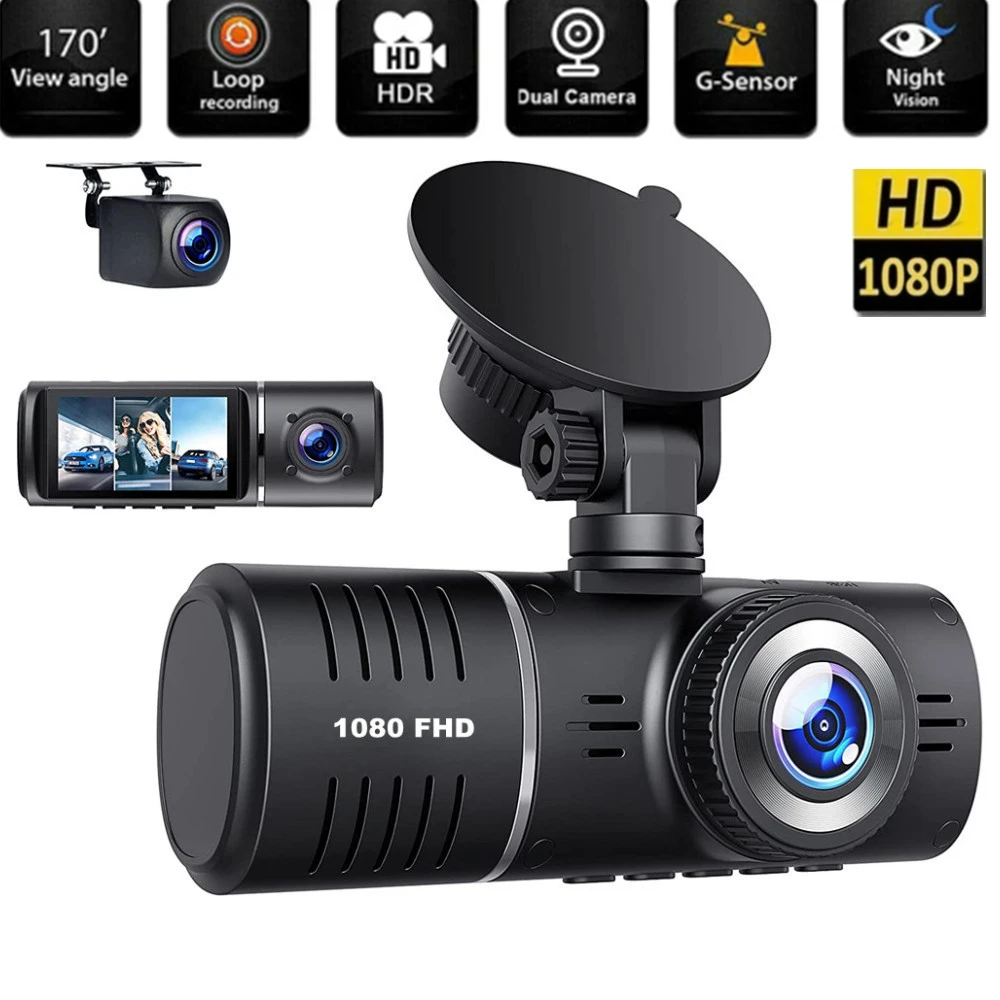 

Видеорегистратор 1080P HD, 2,45 дюйма, ночное видение, 24-часовой парковочный монитор, акселерометр, циклическая запись, Автомобильный регистратор, черный ящик, Автомобильный видеорегистратор, камера