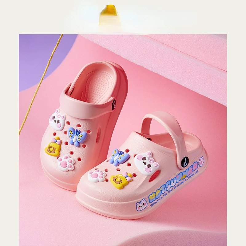 

Summer Kids Sandals Baby Girls Boys Non Slip Hole Shoes
