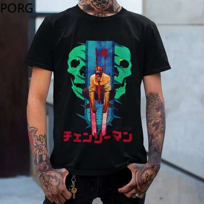 

Рубашка унисекс с изображением черепа, цепной пилы, мужская рубашка с изображением цепной пилы, Мужская винтажная футболка с изображением цепной пилы