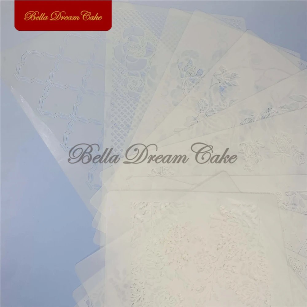 1 шт. цветочный дизайн кружевной трафарет для торта домашний питомец шоколад