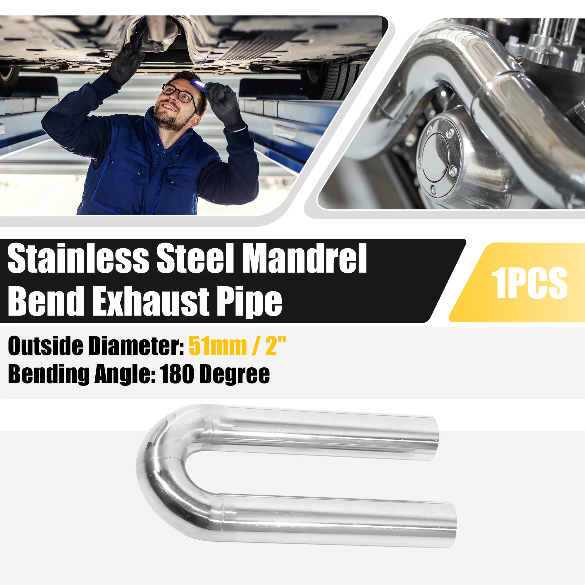 1/2 шт. автомобильная выхлопная труба 51 мм 57 63 76 89