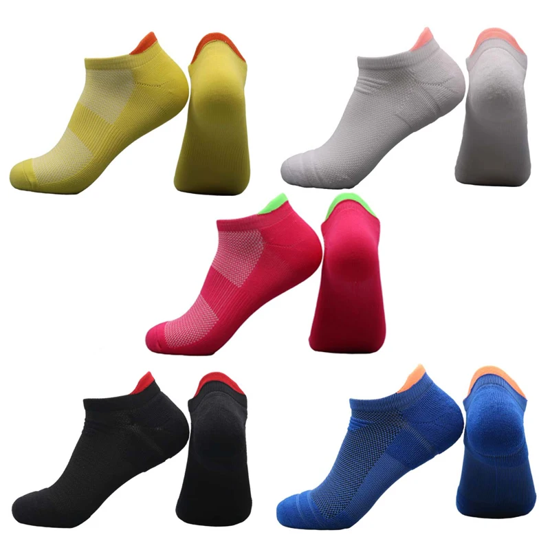 5Pairs New Spring Men's Socks AnkleThick Knit Sports Sock Outdoor Fitness Breathable Quick Dry Wear-resistant Short Running Sock