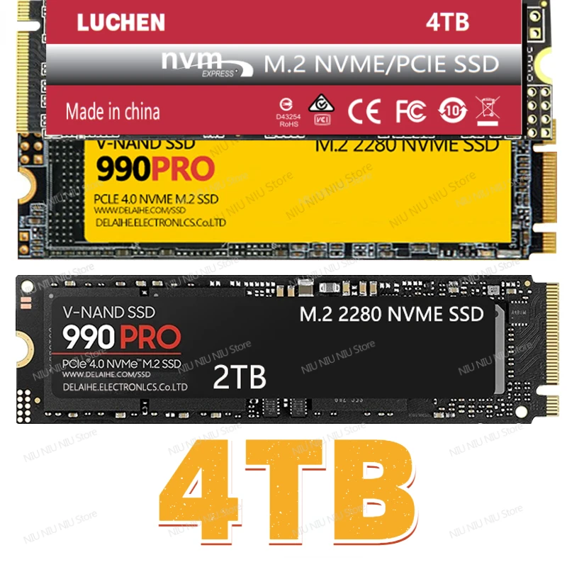 

1pc M.2 SSD M2 NVME Internal Solid State Drive 990PRO 2TB 4TB Hdd Hard Disk 980 EVO NGFF M.2 2TB for Laptop Desktop PC Computer