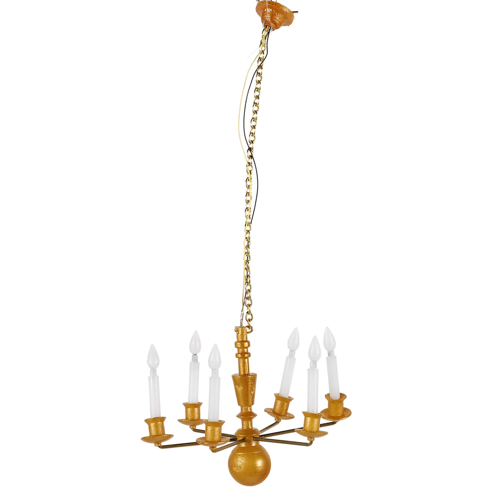 

Lamp Dollhouse Miniature Light Mini Ceiling Hanging Chandelier Model Led Furniture Accessories Table Decor Lights Sand Tiny