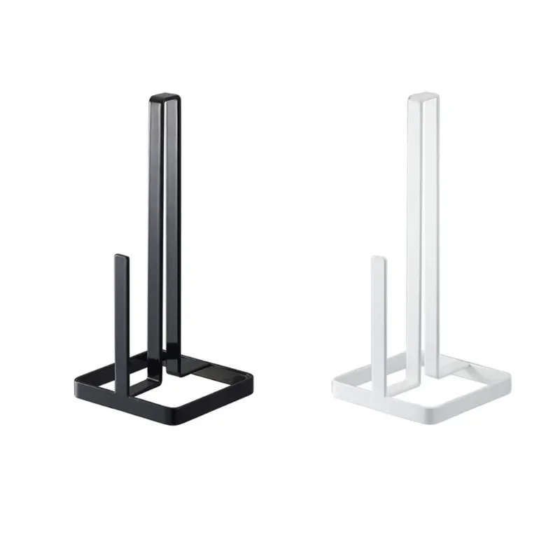 

Kitchen Roll Paper Towel Holder Bathroom Tissue Stand Vertical Napkin Rack Home Storage Accessories wholesales
