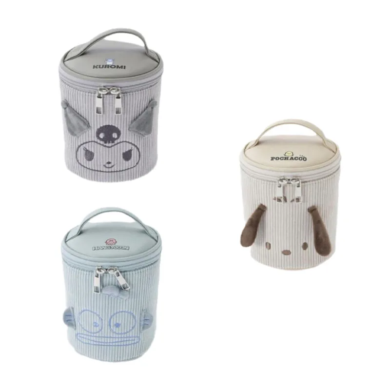 

Kawaii Kuromi понравико мультяшная вышитая Вельветовая косметичка в виде цилиндра аниме Sanrioed Girl милая сумка для хранения с сердцем