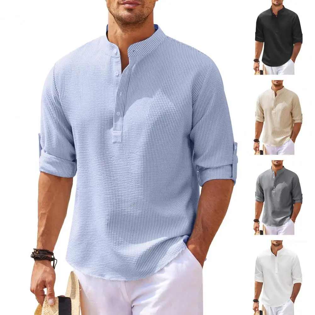 

Men's long sleeve shirt is made of high-quality polyester, giving you a lightweight, breathable and natural feel.
