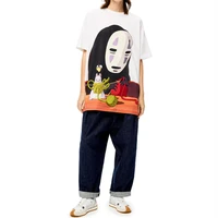 big name summer new round neck cotton japanese anime cartoon embroidery short sleeved t shirt womens fashion loose casual top