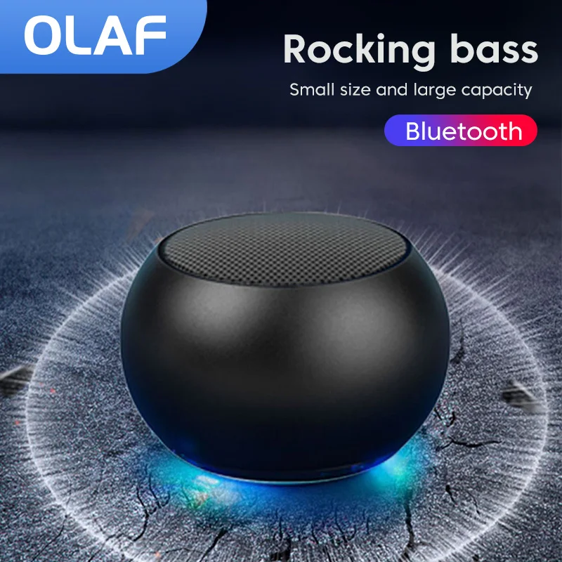 

Mini Portable Loudspeaker Box TWS Stereo Wireless Bluetooth Soundbar Noise Reduction Column Outdoor Insert Card Subwoofer Box