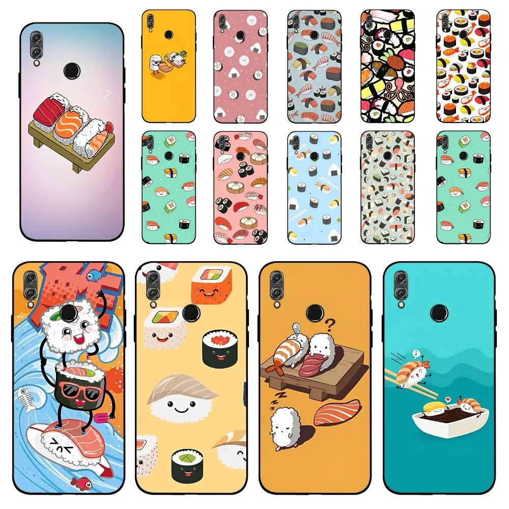 

Food Sushi Phone Case For Huawei Honor 10 lite 9 20 7A pro 9X pro 30 pro 50 pro 60 pro 70 pro plus