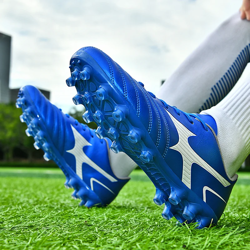 Men Soccer Shoes Adult Kids TF/FG High Ankle Football Boots Cleats Grass Training Sport Footwear 2022 Trend Men‘s Sneakers 35-45