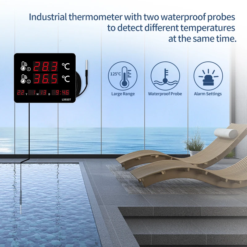 Гидрометр и термометр для бассейна аквариума |