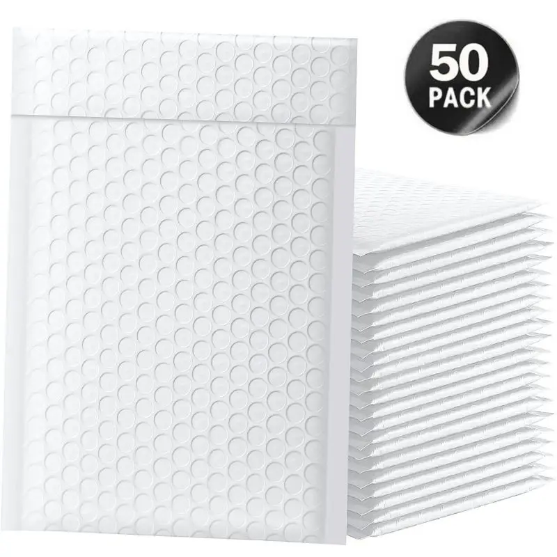 

Bubble Mailer 50PCS Padded Poly Envelopes Packaging for Business Bubble Mailer Shipping Ziplock Bag Black White Pink Storage Bag