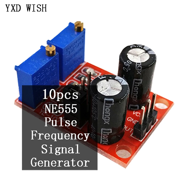 

10pcs NE555 Pulse Frequency, Duty Cycle Adjustable Module,Square/Rectangular Wave Signal Generator,Stepping Motor Driver