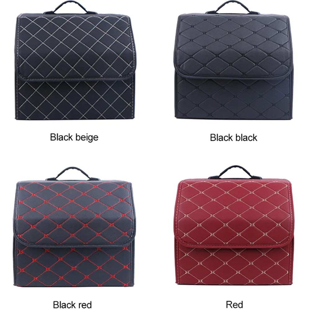 

Free Shipping Car Trunk Organizer Box Large Capacity Auto Multiuse Tools Storage Bag Stowing Tidying Leather Folding For
