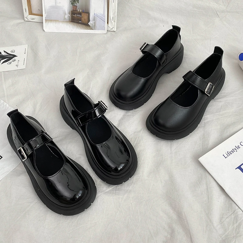 

Женские туфли больших размеров 42, новинка 2022, весенние тонкие туфли, женские мягкие кожаные туфли в стиле ретро в японском стиле для девушек